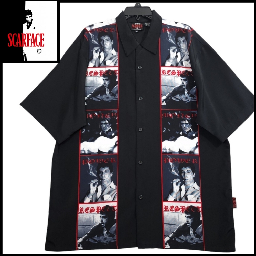 Scarface Universal Studios Vintage Button Down Sh… - image 1